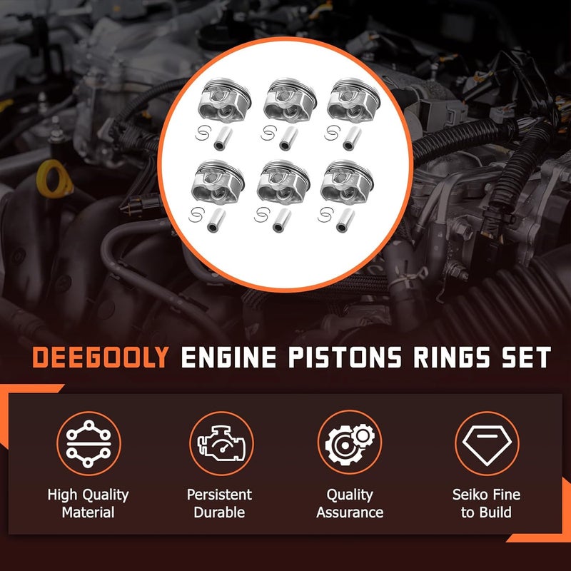 DEEGOOLY 6pcs Engine Pistons Rings Φ84mm for BMW E82 E90 E60 135i 335i 535i 740i N54B30 - Image 2