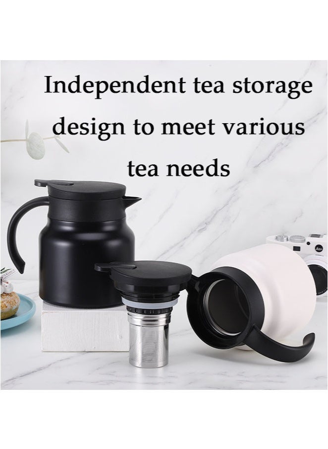 Aikenn Aikenn 1000ML Large Capacity Thermos Cup Tea Cup Stainless Steel Vacuum Insulated Tumbler With Leakproof Lid Long Lasting Coffee Tumbler Black  - Image 3