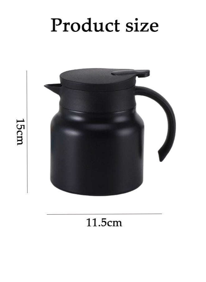 Aikenn Aikenn 1000ML Large Capacity Thermos Cup Tea Cup Stainless Steel Vacuum Insulated Tumbler With Leakproof Lid Long Lasting Coffee Tumbler Black  - Image 2