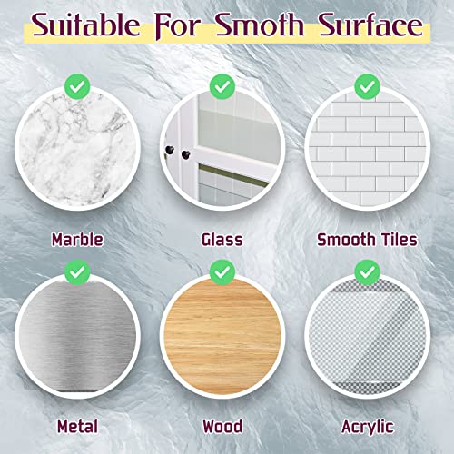 Yinkin 10 Pcs Ceiling Hooks Self Adhesive Stainless Steel Eye Hooks No Hole Hanger Transparent Waterproof Seamless Oilproof Wall Hangers 10lb (Max) for Hanging Plant Lights - Image 4