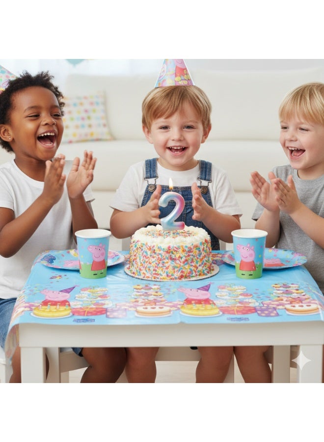 Ciao Multicolor Pastel Number Candle – Numeral 2, 6 cm Tall Birthday Candle for Cakes & Parties - Image 2