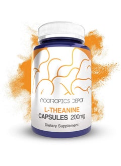Nootropics Depot Ltheanine Capsules 200Mg (90 Count); Promotes Relaxation; Supports Healthy Stress Levels + Sleep Cycles; Promotes Cognitive Function + Focus; Amino Acid Supplement  - Image 2