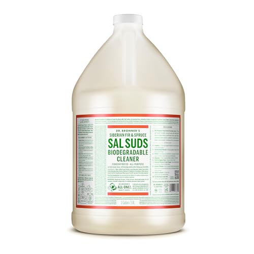 Dr. Bronner's - Sal Suds Biodegradable Cleaner (1 Gallon) - All-Purpose, Pine Cleaner for Floors, Laundry and Dishes, Concentrated, Cuts Grease and Dirt, Powerful Formula - Image 1