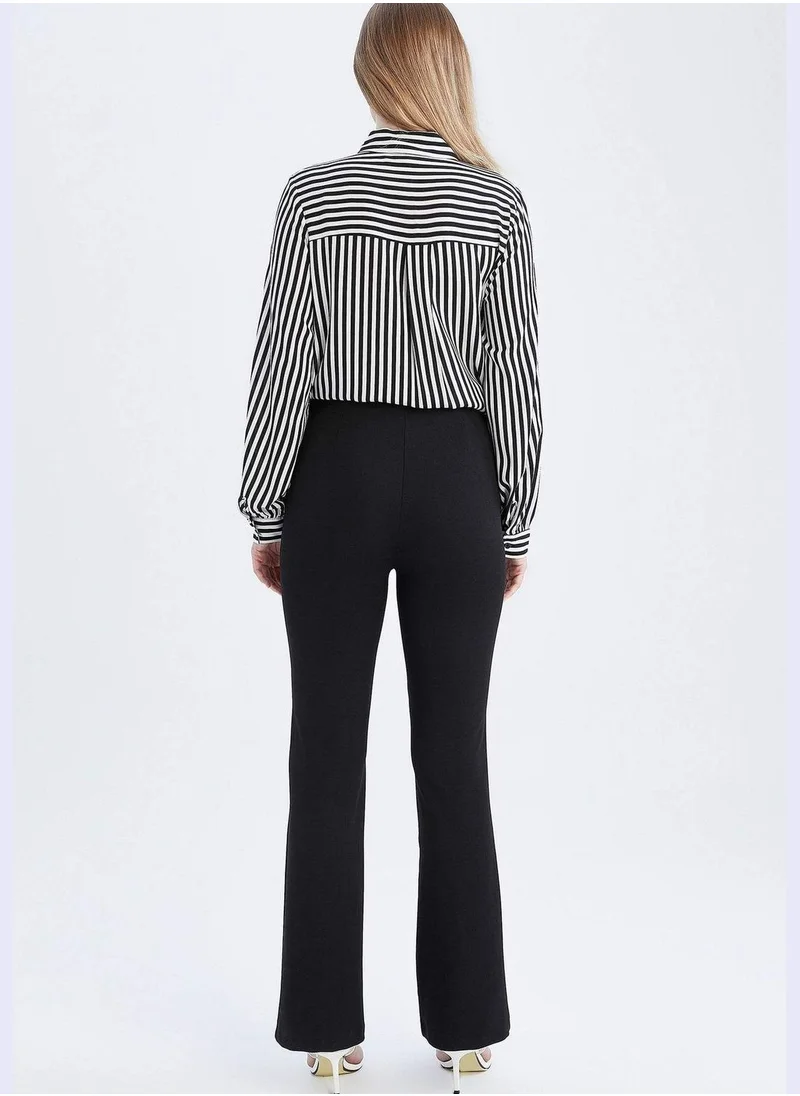 DeFacto Woman Flare Fit Knitted Trousers