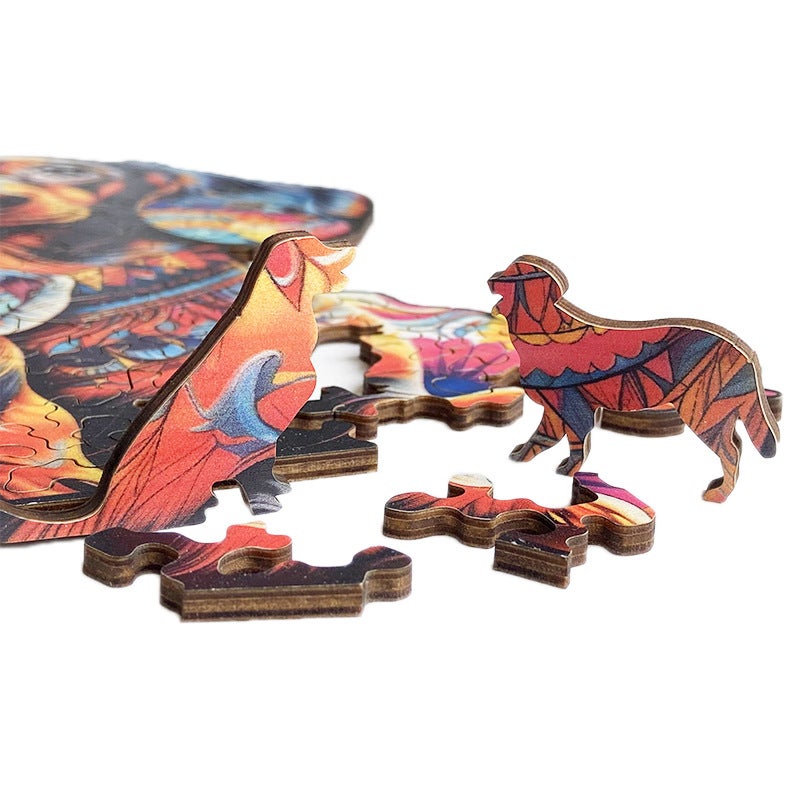 Factory Spot Wooden Animal Puzzle Shaped Irregular Wooden 3D Toys - Image 5
