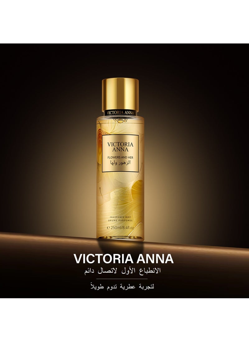 VICTORIA ANNA 250ml Body Spray Flower Fragrance Mist Women Gift Victoria Anna - Image 3