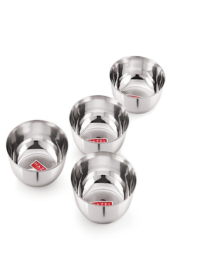 HAZEL Stainless Steel Bowl | Stainless Steel Katori Set of 4, 1350 ml Each | Kitchen Accessories Items | Katori Bowl for Serving with Glossy Finish - Image 1