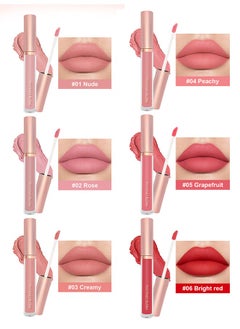 DNMBeauty 3Pcs Nude Pink Rose Creamy Matte Liquid Lipstick Makeup Sets Permanent Lip Stain Set Long Lasting 24 Hours Waterproof #A  - Image 3