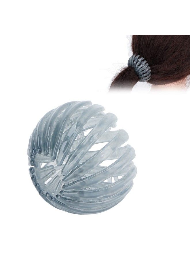 Betued Bird Nest Hair Claw Bird Nest Hairpin Expandable Ponytail Holder Fashionable Bird Nest Hair Clip For Women Girls (Jelly Ash) - Image 3