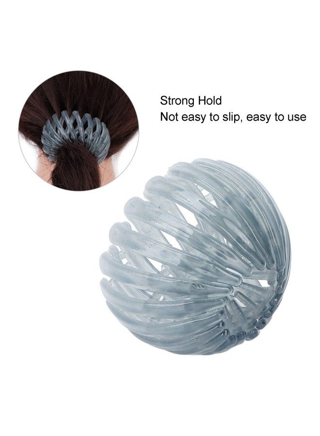 Betued Bird Nest Hair Claw Bird Nest Hairpin Expandable Ponytail Holder Fashionable Bird Nest Hair Clip For Women Girls (Jelly Ash) - Image 5