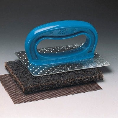 3M Scotch-Brite 461 Griddle Pad Holder  Griddle Polishing Pad 46 and Griddle Screen 200  Blue  1/PK