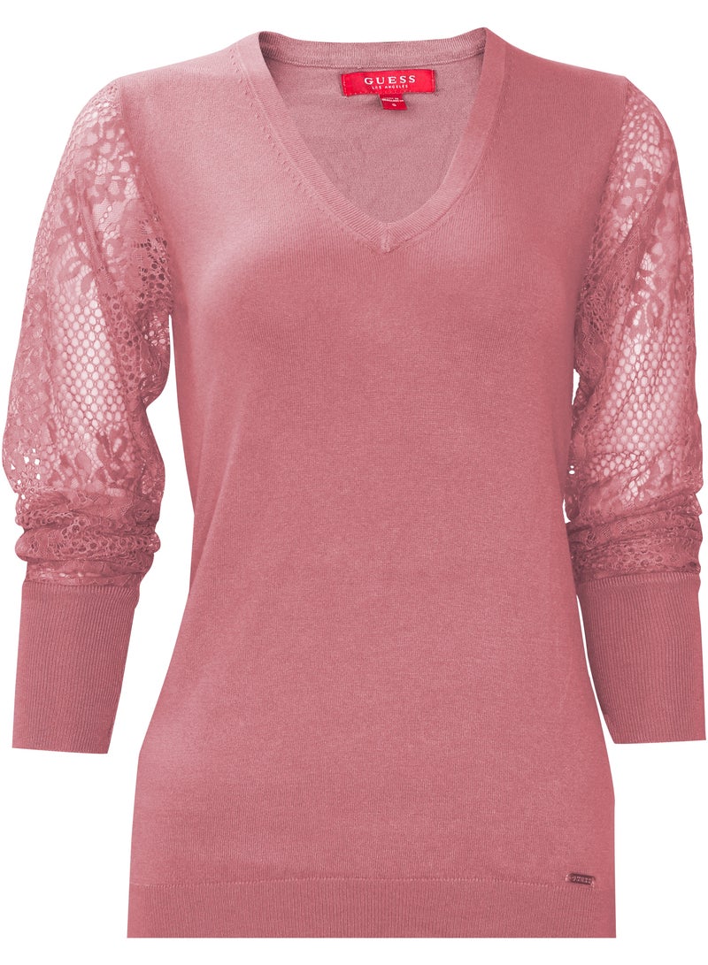 جس بلوزة كشمير بأكمام طويلة للنساء من Guess - صغيرة - Image 2