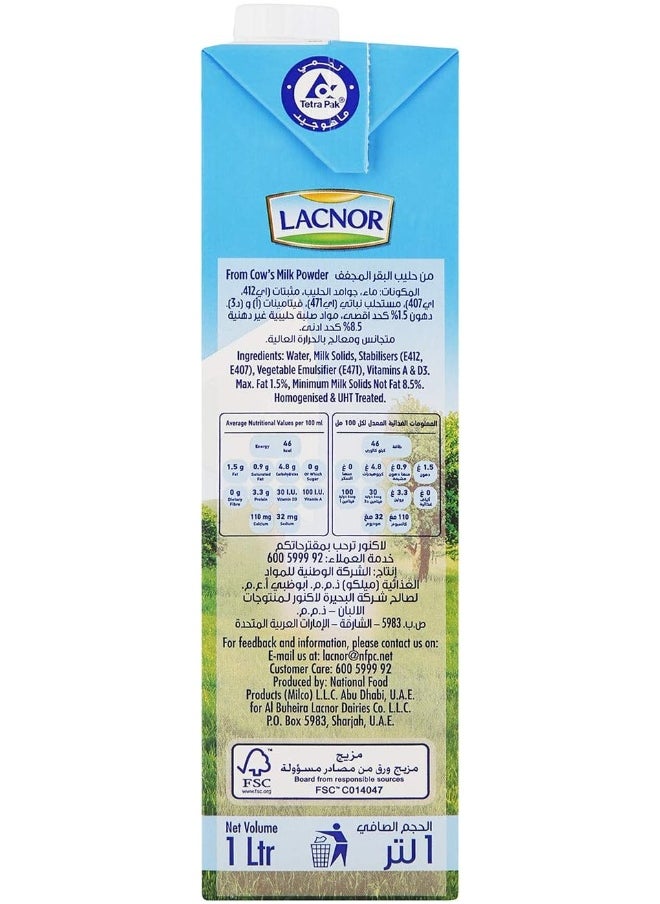 Lacnor Lacnor Milk Low Fat - 1 Litre (Pack Of 12)  - Image 5