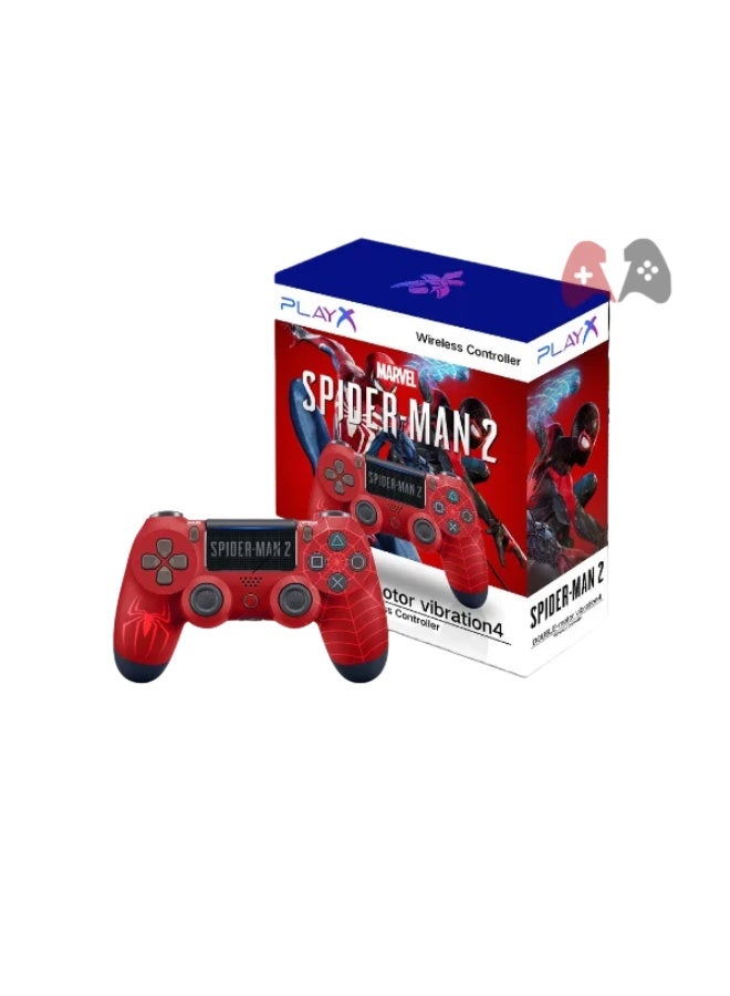 PlayX Wireless Controller for PS4/Pro/Slim –Spiderman 2 Edition with Dual Vibration & Motion Sensor