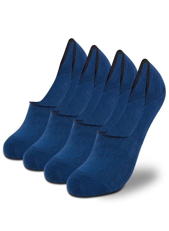 Supersox No Show Loafer Socks for Man | Combed Cotton | Breathable & Moisture Absorbent | Anti-Odour | Anti-Slip Grip | Low Cut Invisible Fit, Blue, Free Size - Image 1