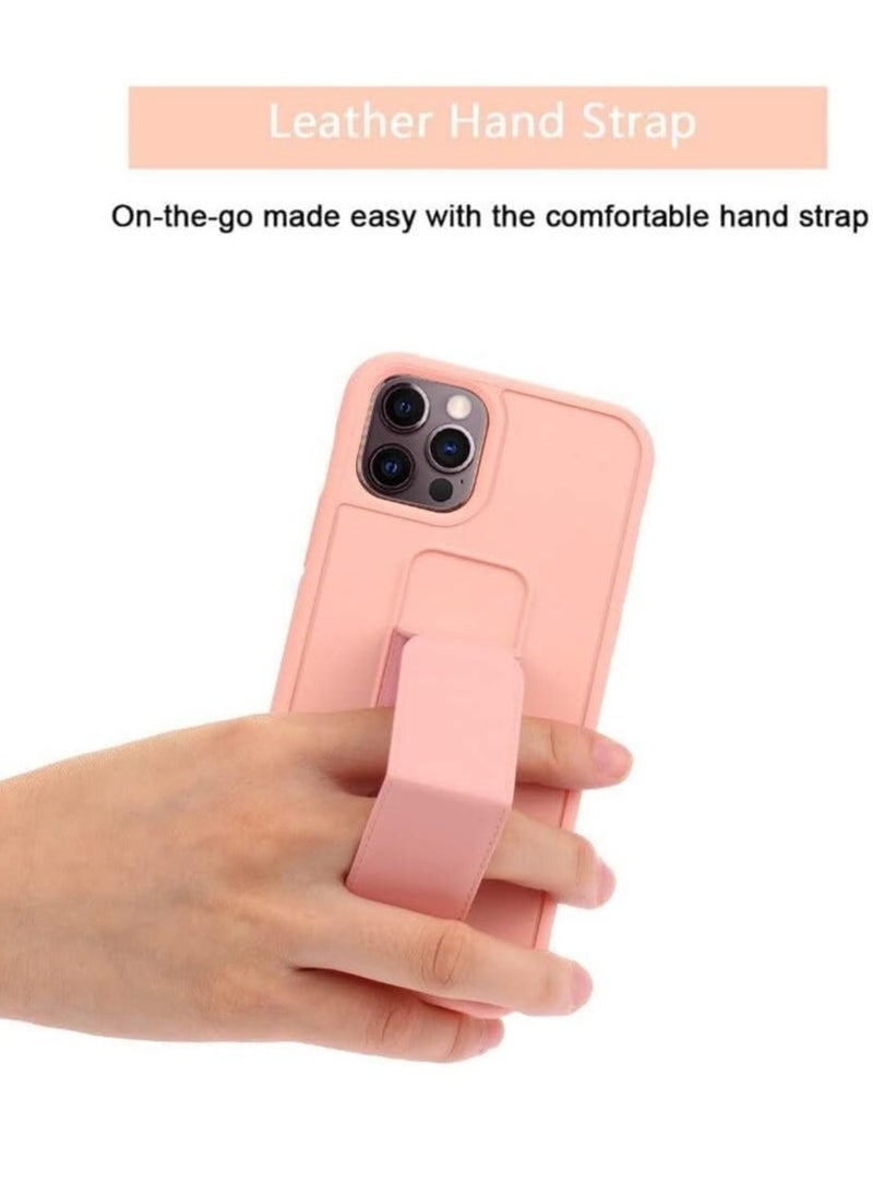 Raxoom iPhone 16 Pro Max Pink Magnetic Car Mount Kickstand Case â€“ Premium Silicone with Vertical & Horizontal Hand Strap and Multi-Stand - Image 3