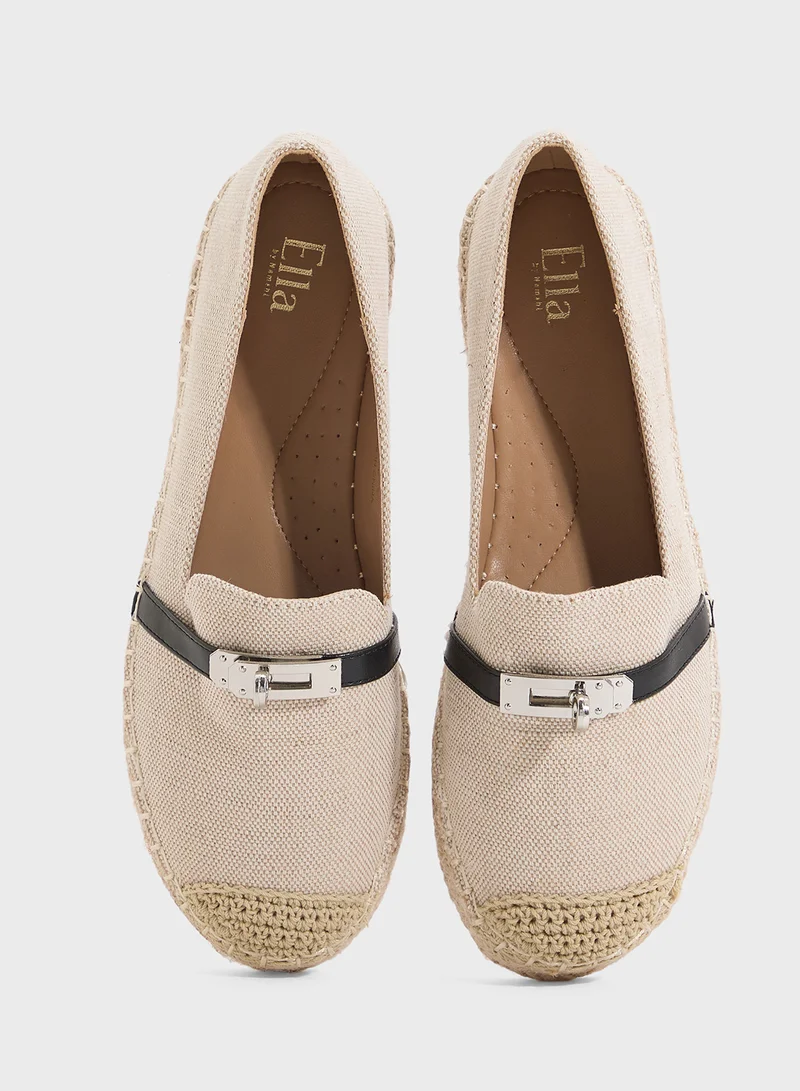 ELLA Canvas Espadrille With Buckle