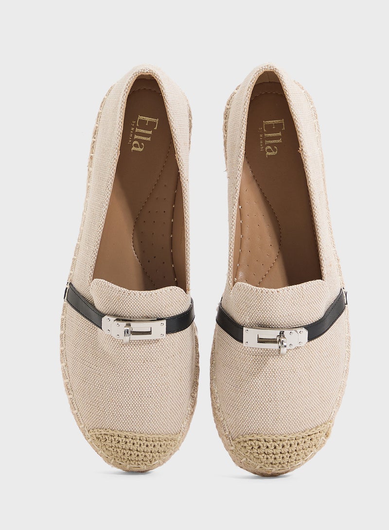 ELLA Canvas Espadrille With Buckle  - Image 4