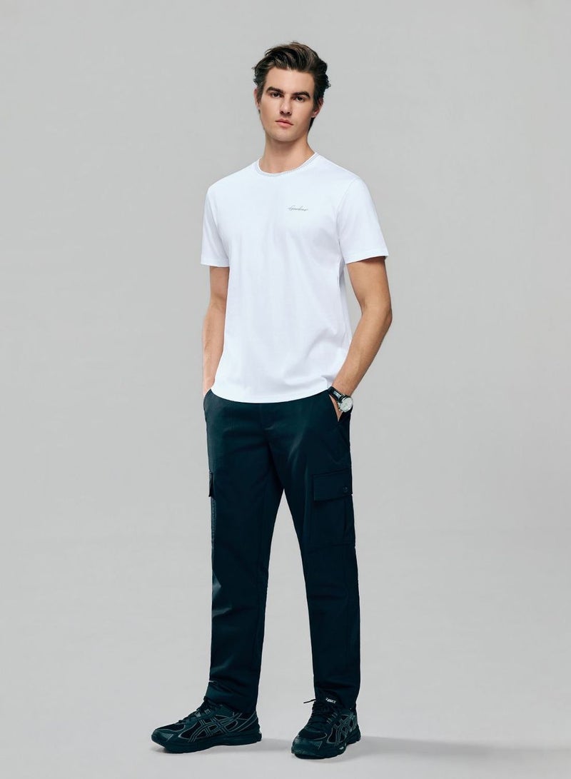 GIORDANO Men's Slim Fit Liquid Touch Cotton Tee - Image 2