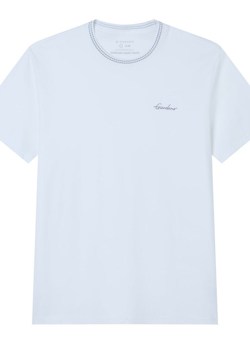 GIORDANO Men's Slim Fit Liquid Touch Cotton Tee - Image 3