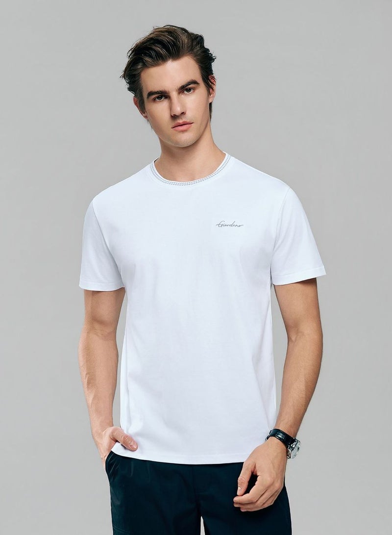 GIORDANO Men's Slim Fit Liquid Touch Cotton Tee - Image 1