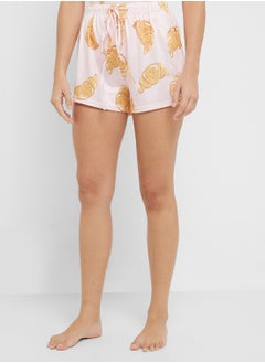 Ginger Croissant Print T-Shirt & Short Pj Set  - Image 4