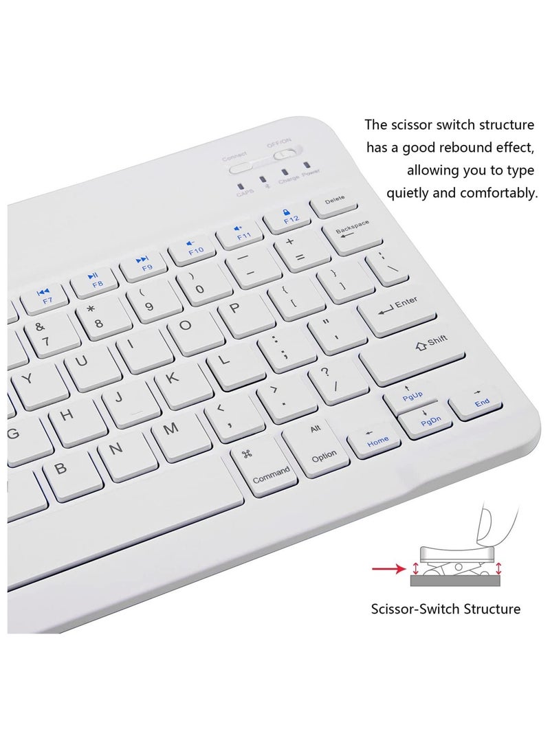 ELTRAZONE Ultra-Slim Bluetooth Keyboard and Mouse Combo Rechargeable Portable Wireless Keyboard Mouse Set for Apple iPad iPhone iOS 13 and Above Samsung Tablet Phone Smartphone Android Windows  - Image 4