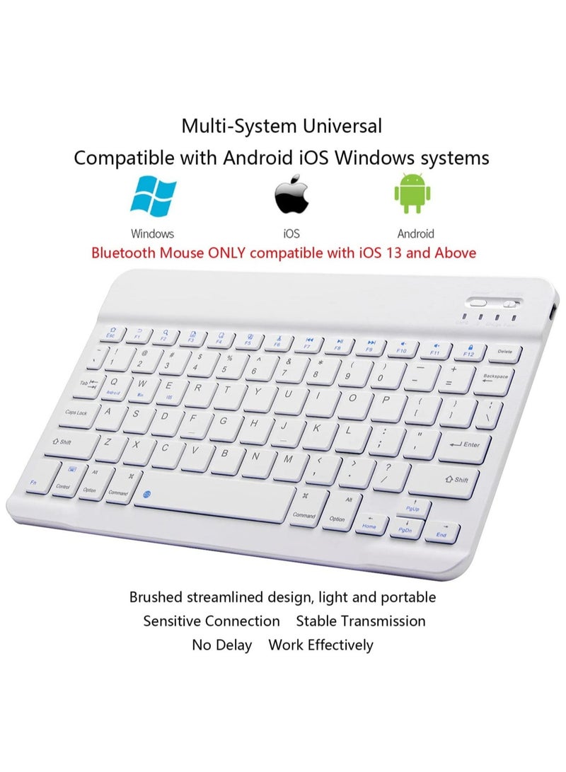 ELTRAZONE Ultra-Slim Bluetooth Keyboard and Mouse Combo Rechargeable Portable Wireless Keyboard Mouse Set for Apple iPad iPhone iOS 13 and Above Samsung Tablet Phone Smartphone Android Windows  - Image 3