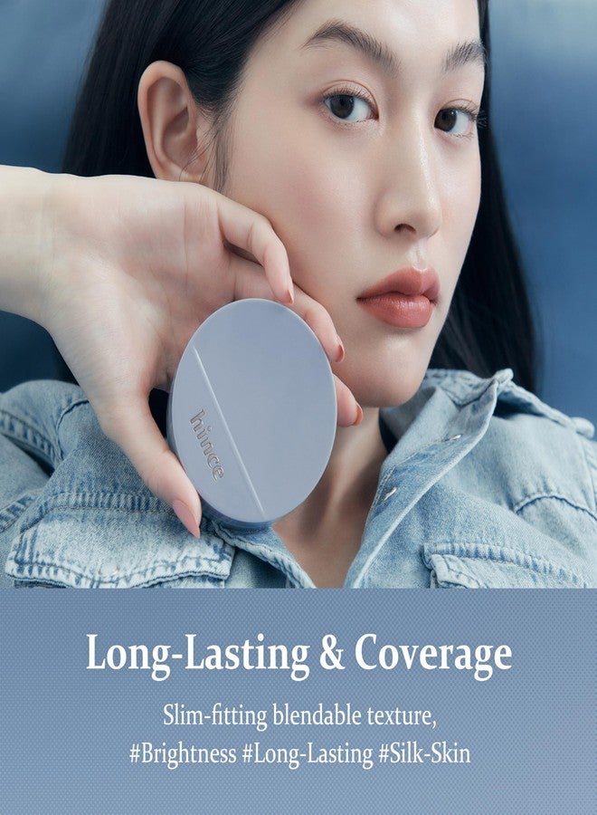 hince Second Skin Mesh Matte Cushion - 12g, Natural Coverage, Semi Matte Finish, Flawless Coverage, 24hr Long Lasting, Korean Cushion Foundation, Blue Cushion (ROSY, 15) - Image 4