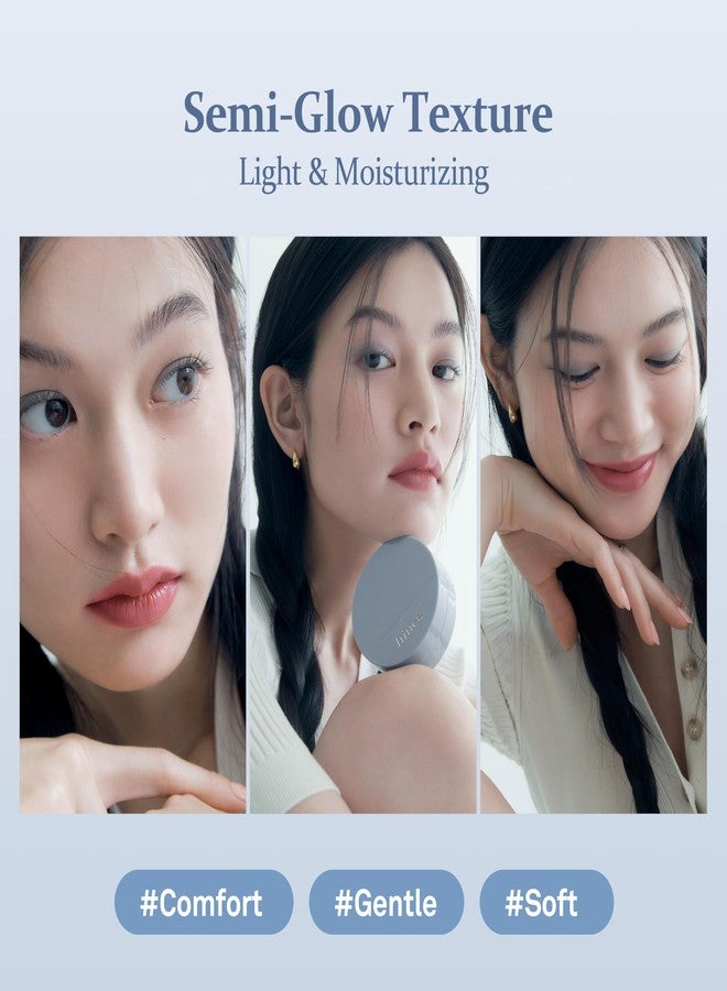 hince Second Skin Mesh Matte Cushion - 12g, Natural Coverage, Semi Matte Finish, Flawless Coverage, 24hr Long Lasting, Korean Cushion Foundation, Blue Cushion (ROSY, 15) - Image 5