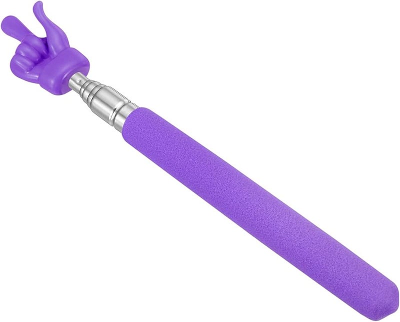 Purple Telescopic Teacher Pointer Stick For Classroom Whiteboard Presentation Speaker Guide - Image 1