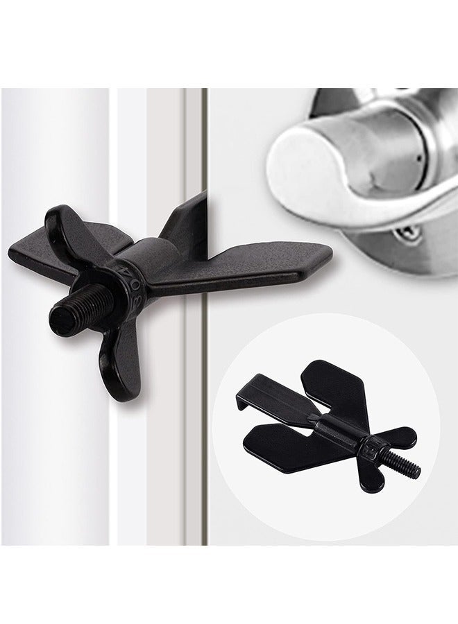 Portable Door Lock, Home Security Door Locker Travel Lockdown Locks for Safety and Privacy Protion, Door Lock Security Devices for Home Hotel School Apartment(Black) - Image 1
