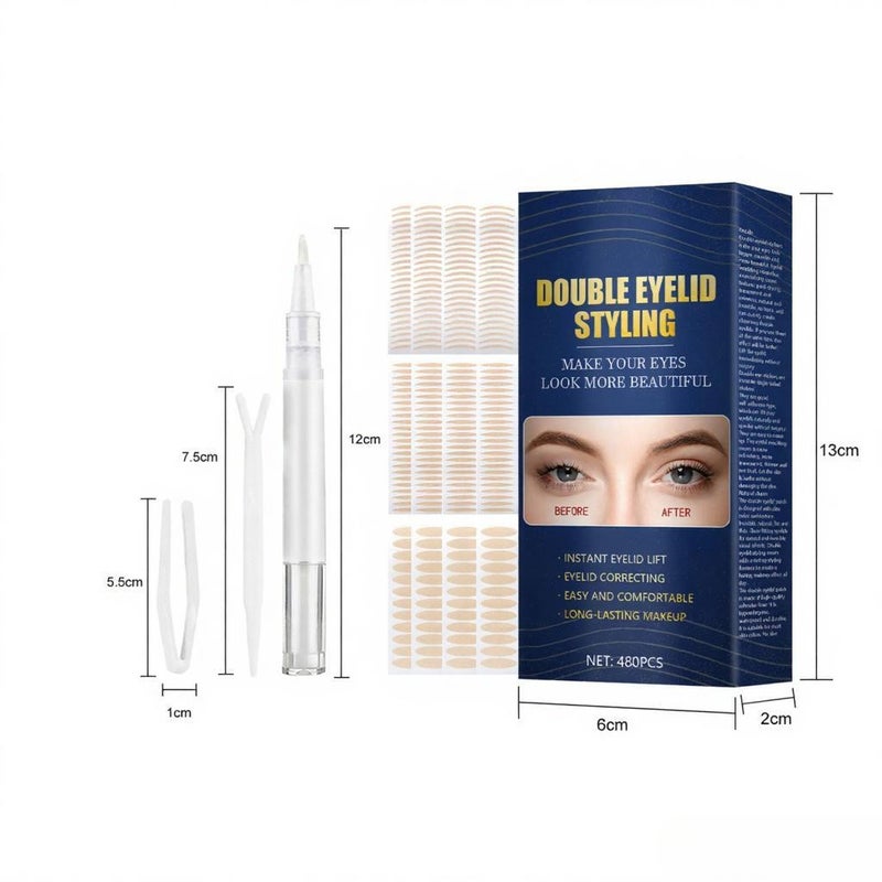 Double Eyelid Tapes Invisible Natural Double Eyelid Stickers Big Eye Decoration Mesh Lace Eyelid Fibers - Image 4