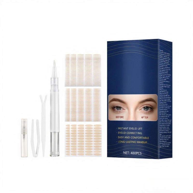 Double Eyelid Tapes Invisible Natural Double Eyelid Stickers Big Eye Decoration Mesh Lace Eyelid Fibers - Image 1