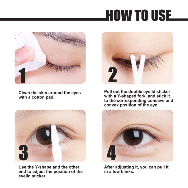Double Eyelid Tapes Invisible Natural Double Eyelid Stickers Big Eye Decoration Mesh Lace Eyelid Fibers - Image 3