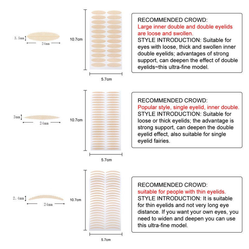 Double Eyelid Tapes Invisible Natural Double Eyelid Stickers Big Eye Decoration Mesh Lace Eyelid Fibers - Image 2