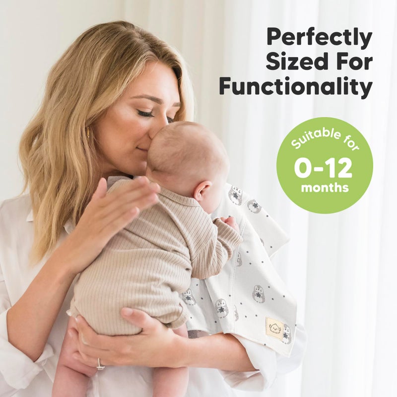 KeaBabies Organic Burp Cloths Baby Boy, Girl - 6-Pack Large Cotton Burping Cloths for Babies, Spit Up Rags, Super Absorbent, Ultra Soft Newborn Rag, Gender Neutral, Machine Washable, Durable(Constellation) - Image 5