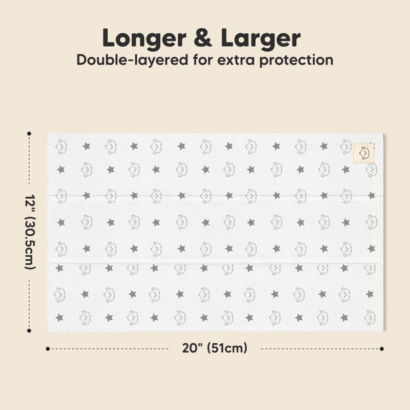 KeaBabies Organic Burp Cloths Baby Boy, Girl - 6-Pack Large Cotton Burping Cloths for Babies, Spit Up Rags, Super Absorbent, Ultra Soft Newborn Rag, Gender Neutral, Machine Washable, Durable(Constellation) - Image 3