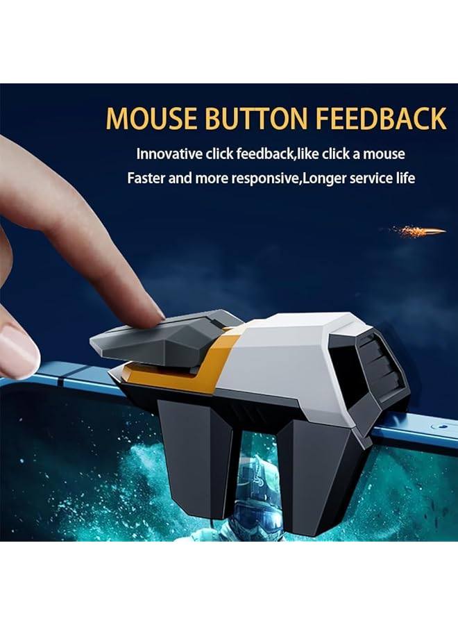 أكس سبرينج وحدة تحكم الألعاب المحمولة مزودة بـ 6 أزرار ومشغلات ألعاب احترافية بحساسية محسنة للألعاب المحمولة التنافسية مع 3 أزواج من أكمام أصابع الألعاب متوافقة مع هواتف Ios وAndroid - Image 3