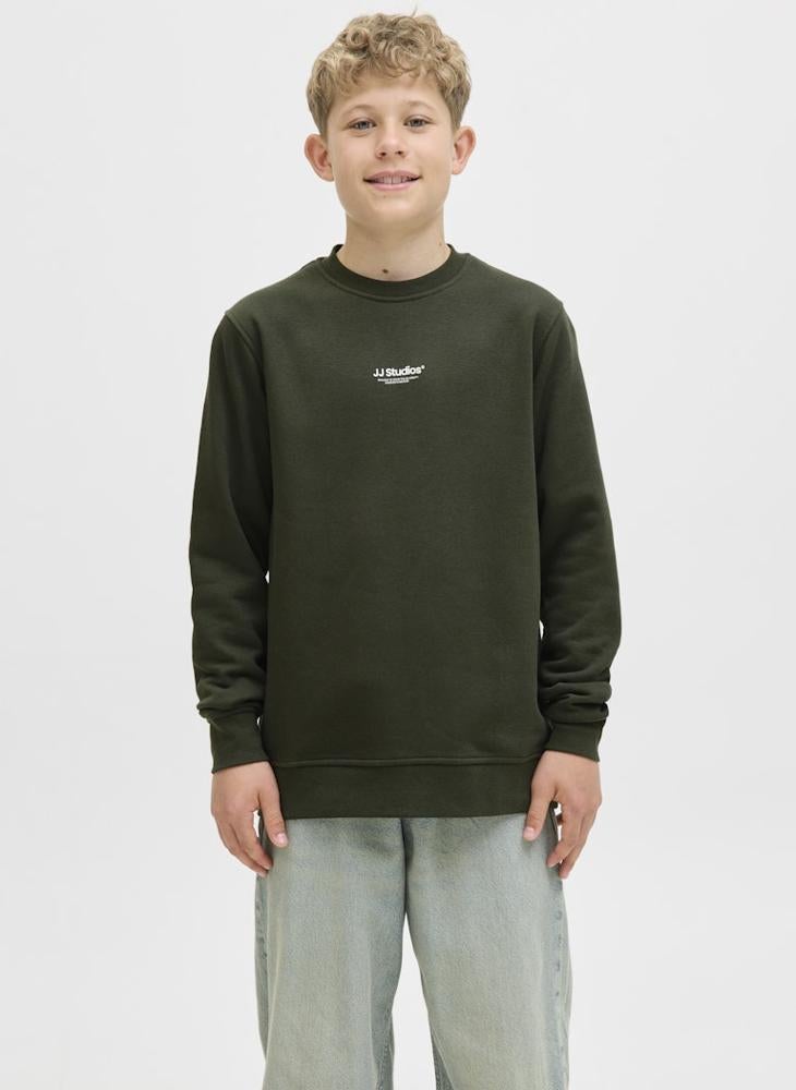 Jack & Jones Junior Kids Jjesoho Crew Neck Sweatshirt - Image 1