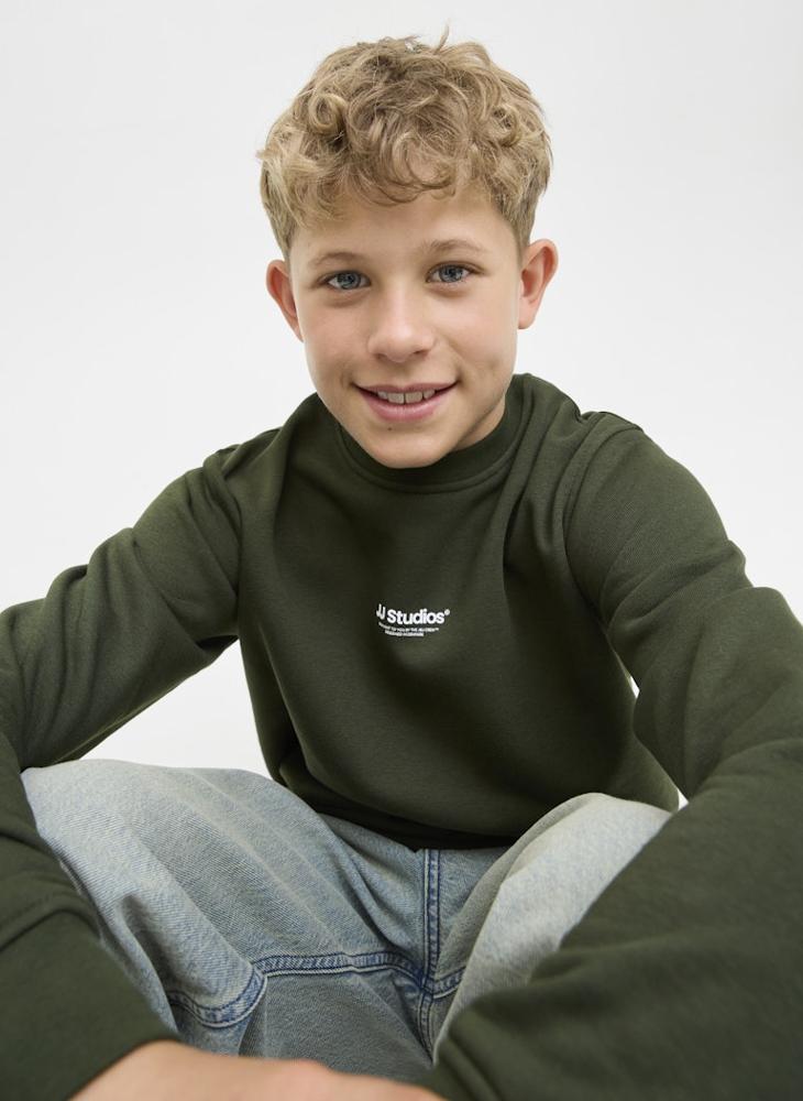 Jack & Jones Junior Kids Jjesoho Crew Neck Sweatshirt - Image 3