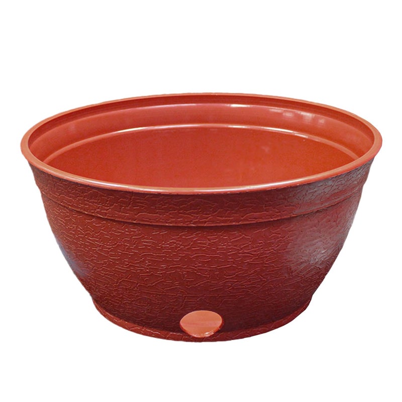 Emsco Group EMSCO Expandable Hose Hider â€“ Expandable Hose Storage Pot â€“ Rustic Terra Cotta - Image 1
