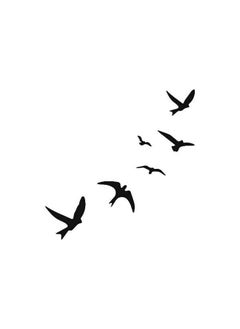 inkbox Inkbox Temporary Tattoos, Semi-Permanent Tattoo, One Premium Easy Long Lasting, Water-Resistant Temp Tattoo with For Now Ink - Lasts 1-2 Weeks, Flying Birds, 2 x 2 in, Willughby  - Image 3