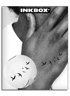 inkbox Inkbox Temporary Tattoos, Semi-Permanent Tattoo, One Premium Easy Long Lasting, Water-Resistant Temp Tattoo with For Now Ink - Lasts 1-2 Weeks, Flying Birds, 2 x 2 in, Willughby  - Image 1