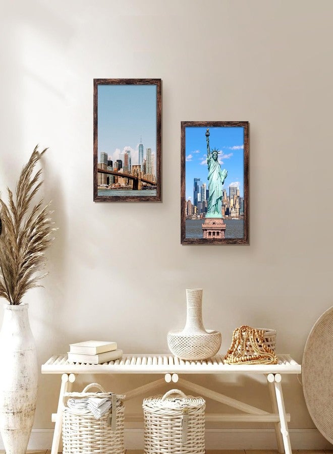 BESCRCL 18x27 Picture Frame Brown, Poster Frames Wall Hanging, Display Pictures 18 x 27 without Mat, 1 Pack - Image 5