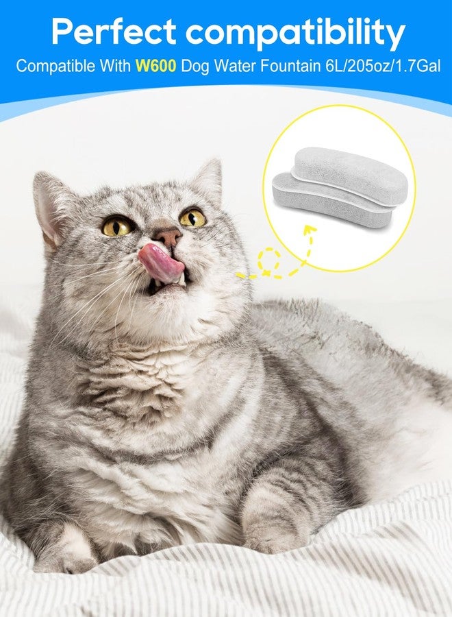 Cunina Pet Fountain Filters for Dog Waterer Fountain Compatible with W600 Automatic Dog Water 205oz/6L Dispenser, 8 Pack Large Pet Fountains Filter Replacement Fit for Cat Water Drinking Bowl - Image 2