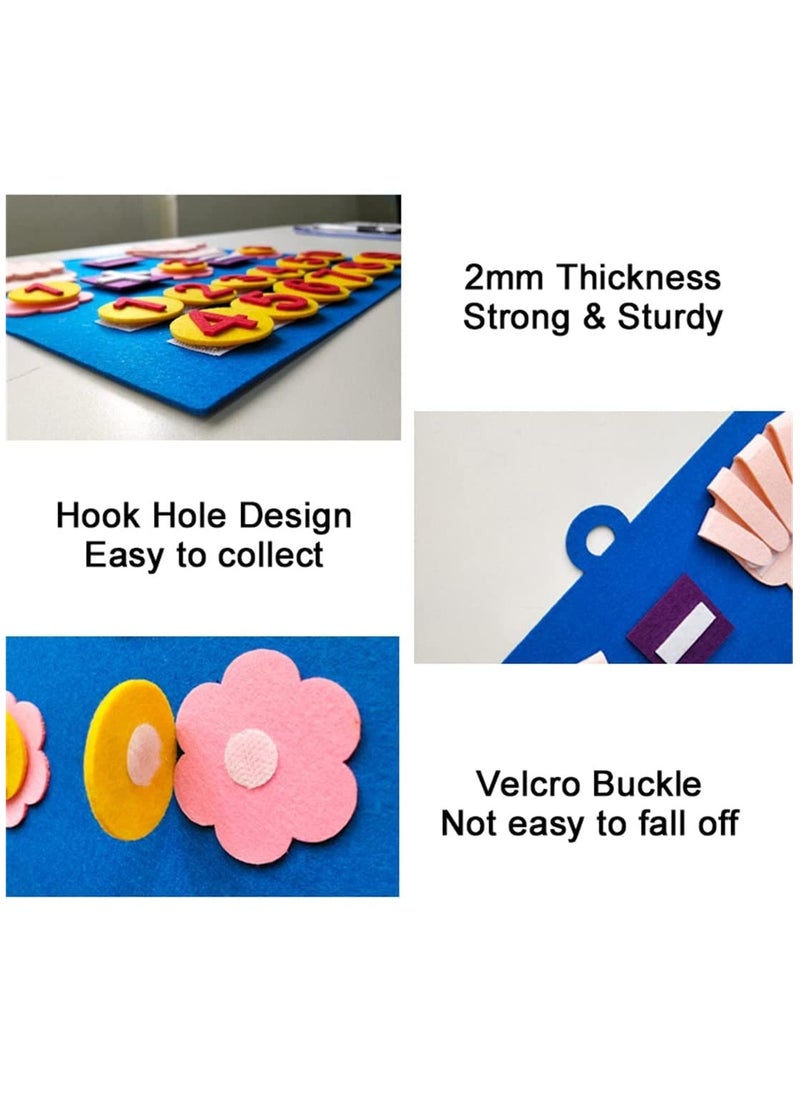 KASTWAVE Felt Board Finger Numbers Counting Toy, Math Numbers Teaching Learning Educational Sensory Toys, Early Learning Play Kit Wall Hanging Gift forToddlers Kids,early education toys felt figures  - Image 5