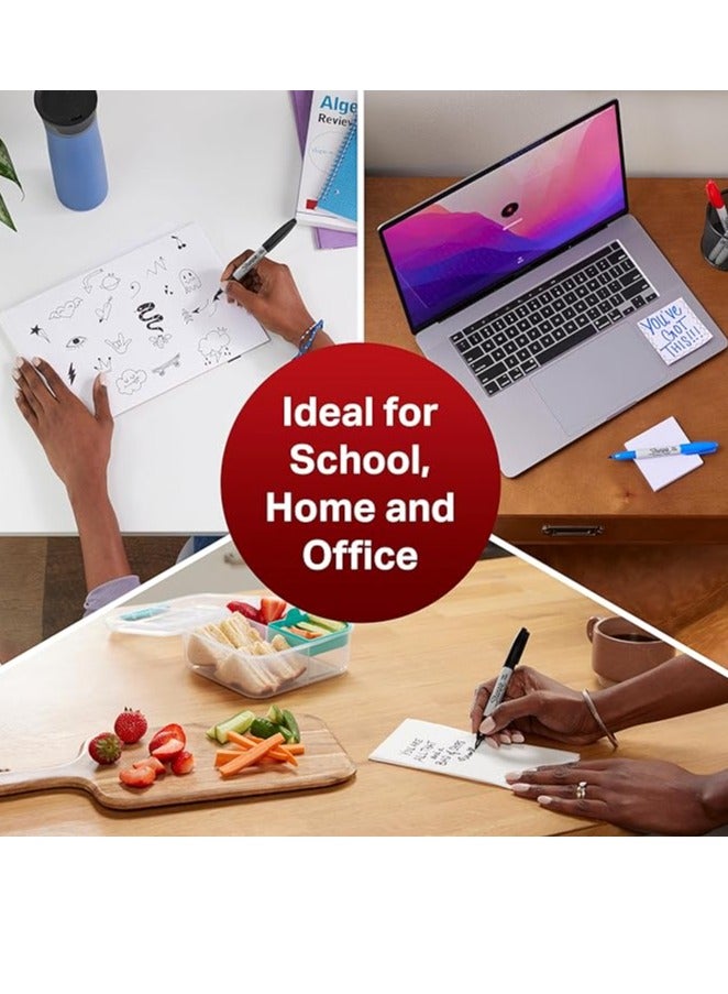 شاربي 12 قطعة قلم تحديد دائم برأس رفيع حبر أسود - Image 4