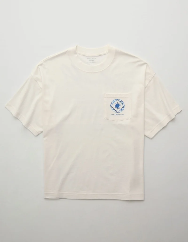 American Eagle  AE Boxy Destination Graphic T-Shirt for Men | Best Price UAE