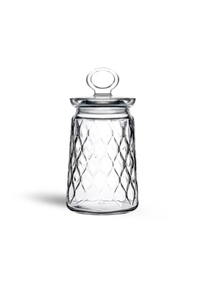 باساباتشي Pasabahce Leafy Glass Jar 1080ml-Turkey Made - Image 1
